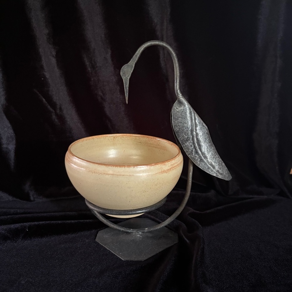 Vintage Tan Ceramic Bowl